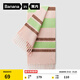 蕉內（Bananain）502Color女士流蘇拼色圍巾含羊毛保暖發(fā)熱24秋冬新款圍脖生日禮物 粉綠條紋 F