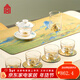 故宮文化 千里江山·蓋碗茶具套裝 茶具整套高檔茶杯大茶套送長(cháng)輩商務(wù)送禮 故宮博物院文創(chuàng  )禮品 禮盒裝 12件