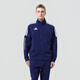 阿迪達斯（adidas）外套男2026春季新款針織立領(lǐng)夾克外套防風(fēng)棉質(zhì)運動(dòng)服 藍白 XL