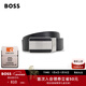 雨果博斯BOSS【新年禮物】男士紋理飾面皮革雙面腰帶 001-黑色 EU:ONESI