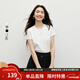 紅袖百搭休閑氣質(zhì)短袖T恤2025夏季新款女裝繡花圓領(lǐng)小眾正肩顯瘦上衣 本白001（尺碼偏小，建議拍大一碼） M