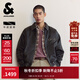 杰克·瓊斯（JACK&JONES）男生秋季百搭皮衣夾克2025年新款潮流翻領(lǐng)長(cháng)袖復古外套225310006 E06黑橄欖 M （175）