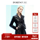 PORTSPURE寶姿女裝秋冬新品女裝長(cháng)袖中長(cháng)皮連衣裙RD9D021LUU012 BLACK 36