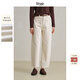 旅途原品ltyp 100%全棉極簡(jiǎn)原白牛仔褲 寬松錐形顯瘦闊腿褲子女春 原白色 M