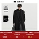 伯爵卓爾【墊肩設計長(cháng)款過(guò)膝】全羊毛雙面呢大衣100%男士2025秋冬通勤外套 月夜黑 【石墨烯/鵝絨內膽款】 XL (建議145-160斤)