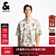 杰克·瓊斯（JACK&JONES）NBA聯(lián)名款凱爾特人隊夏季新款純棉滿(mǎn)印潮流寬松短袖襯衫225204015 A06本白色 常規 L