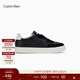 Calvin KleinJeans【新年禮物】男士潮流復古ck皮革拼接厚底休閑運動(dòng)鞋板鞋 0GM-黑色/白色 41