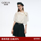 歌莉婭天絲上衣女穿搭2025新款今年流行短袖t恤小衫1E6R3B250 07W米色 S