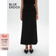 BLUE ERDOS 桑蠶絲半裙女裝早秋簡(jiǎn)約優(yōu)雅舒適百褶裙半身裙B246F0001 黑 170/72A/L