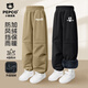 小豬班納（PEPCO）男童軟殼褲子冬季加絨加厚抓絨長(cháng)褲兒童戶(hù)外一體絨防風(fēng)防水沖鋒褲 【防風(fēng)防水兩件裝】17 130 【推薦體重45-56斤】