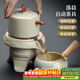 尚言坊懶人石磨茶具單個(gè)家用泡茶器旋轉出水自動(dòng)功夫茶壺茶杯茶具三件套 4汝窯自動(dòng)茶具 3頭