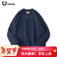 熊貓·本（ben.panda）男士衛衣上衣日系純色寬松圓領(lǐng)衛衣男潮流打底T恤長(cháng)袖男戶(hù)外 藏青色 L