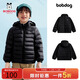 巴布豆兒童羽絨服男童女童寶寶2025秋冬反季輕薄款時(shí)尚冬裝保暖寶寶外套 黑色-90絨子含量 均碼 160cm