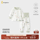 童泰（TONGTAI）寶寶秋衣套裝春秋季純棉嬰兒衣服兒童內衣高腰秋褲睡衣綠色100cm