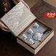 傳承令故宮文創(chuàng  )鎏銀泡茶壺茶杯輕奢實(shí)用功夫茶具套裝送領(lǐng)導老外喬遷禮品 鎏銀青花纏枝蓮側把壺一壺四杯【禮盒裝】 5頭