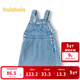 巴拉巴拉女童連衣裙春時(shí)尚背帶裙經(jīng)典牛仔裙 牛仔中藍88201 105 cm