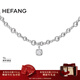 HEFANG何方珠寶氣泡方糖項鏈鎖骨鏈女士輕奢高級感生日新年禮物送女友 【方糖款】銀灰色