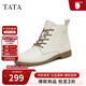 他她（TATA）休閑馬丁靴女平底短靴子冬7BJ48DD4 米白 38