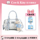 COW&KITTYKT貓女包2026年新款女生單肩包手提包托特包生日禮物女生新年禮物 藍色【掛件禮盒禮袋】 長(cháng)21cm-寬11cm-高14cm