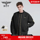 BOY LONDON【倫敦塔橋】短款棉服情侶冬仿?tīng)C金潮流棉衣外套N29008 黑色 L