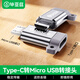 畢亞茲適用于Type-C轉Micro USB轉接頭 USB-C數據充電線(xiàn)安卓轉換器線(xiàn)頭 通用華為小米紅米榮耀三星手機