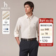哈吉斯（HAZZYS）男裝 春秋款純棉男襯衣商務(wù)通勤凈色長(cháng)袖襯衫男ASCZK1CCX58