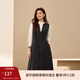 纖莉秀【洋氣疊穿背心裙】大碼女裝氣質(zhì)V領(lǐng)連衣裙胖mm2025冬新款4559 深灰色 6XL