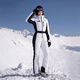 RAWRWAR新品連體滑雪服冬季修身顯瘦女款滑雪服防風(fēng)防水戶(hù)外滑雪裝備 723 白色（女） S