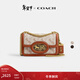 蔻馳（COACH）【禮物】新款女士馬車(chē)圖案印花HERO單肩包復古輕奢斜挎包女包 B4/粉筆白色 高光琥珀色