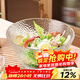 格娜斯玻璃沙拉碗錘紋透明玻璃碗涼拌菜蔬菜水果盤(pán)甜品碗餐具大號1600ml