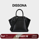 DISSONA迪桑娜女包手提包女士包包天使系列翅膀包單肩包斜挎【新年禮物】 黑色-大號