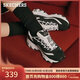斯凱奇（Skechers）新年禮物奶茶熊女鞋冬厚底增高老爹鞋百搭熊貓鞋休閑運動(dòng)鞋149906