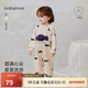 babylove【清倉】嬰兒連體衣秋冬季加絨哈衣爬服男女寶寶不倒絨保暖外出服