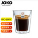 JOKO[可定制]雙層隔熱玻璃杯咖啡杯無(wú)鉛高硼硅耐熱水杯公司會(huì )議泡茶杯 矮款250mlx1只