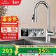 九牧（JOMOO）廚房水龍頭冷熱雙控三功能抽拉304不銹鋼水槽洗菜盆抽拉龍頭33178