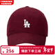 MLB旗艦官方男女帽子春夏軟頂運動(dòng)棒球帽休閑遮陽(yáng)帽鴨舌帽情人節禮物 洛杉磯道奇隊/酒紅色/77 均碼 F