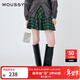 moussy【新復古回潮】 美式復古風(fēng)blokette格紋半身裙010HAS31-1601 035花紋綠色 S
