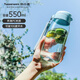 特百惠（Tupperware）樂(lè )趣550ML塑料杯男女學(xué)生便攜運動(dòng)健身喝水杯子大容量夏季隨手杯 冰水藍550ml（帶盒子）