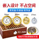子琪37mm溫度計濕度計箱包樂(lè )器雪茄盒迷你圓形指針嵌入式木器盒茶葉盒 外徑37mm金邊白盤(pán)【濕度】送背膠