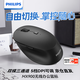 飛利浦（PHILIPS）MX900無(wú)線(xiàn)藍牙鼠標 輕音雙模辦公鼠標 人體工學(xué)DPI五檔可調 蘋(píng)果mac電腦筆記本多設備兼容企業(yè)采購 MX900黑色【2.4G無(wú)線(xiàn)+藍牙雙?！? title=