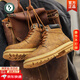 啄木鳥(niǎo)馬丁靴男鞋高幫秋冬新款英倫風(fēng)復古大黃靴厚底美式機車(chē)增高工裝靴 黃色 42