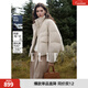 ELLE【云游棲語(yǔ)】90白鴨絨短款羽絨服女2025冬新款保暖加厚短外套 燕麥色 M