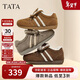 TATA/他她2026春商場(chǎng)同款加絨阿甘鞋女休閑運動(dòng)鞋 啡色（絨里） 37