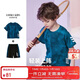 ASK JUNIOR童裝兒童套裝男童夏裝薄款透氣短袖t恤短褲運動(dòng)跑步兩件套網(wǎng)球服
