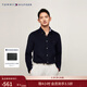 Tommy Hilfiger【燈芯絨】秋冬男裝商務(wù)休閑通勤純色修身長(cháng)袖襯衣襯衫外套 藏青色FAP M