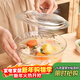 格娜斯透明玻璃碗微波爐帶蓋湯碗面碗水果沙拉碗耐高溫大號容量2300ml