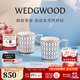 Wedgwood【新年禮物】馬克對杯心形禮盒高顏值骨瓷咖啡杯水杯情侶家用 金粉年華心形禮盒馬克杯藍+紅