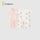 童泰（TONGTAI）嬰兒短袖連體衣夏季純棉寶寶衣服兒童家居服內衣2件裝 80cm