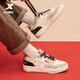 特步（XTEP）【門(mén)店同款】新暉板鞋男新年款滑板運動(dòng)鞋休閑百搭潮流女鞋 帆白/白沙灰/粉棕褐【女】 37