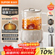 蘇泊爾（SUPOR）全玻璃養生壺煮茶壺1L迷你養生杯煮茶器花茶壺 恒溫壺母嬰級 保溫燒水壺316L帶濾網(wǎng)0膠水SW-10Y08Q
